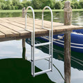 vidaXL 3-Stufen Dockleiter Silber 45 x 11,5 x 134 cm Aluminium