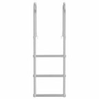vidaXL 3-Stufen Dockleiter Silber 45 x 11,5 x 134 cm Aluminium