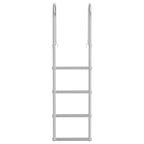 vidaXL 4-Stufen Dockleiter Silber 45 ×11,5 ×162 cm Aluminium