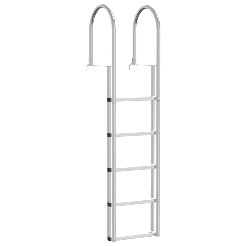 vidaXL 5-Stufen Dockleiter Silber 45 ×11,5 ×190 cm Aluminium