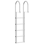 vidaXL 5-Stufen Dockleiter Silber 45 ×11,5 ×190 cm Aluminium