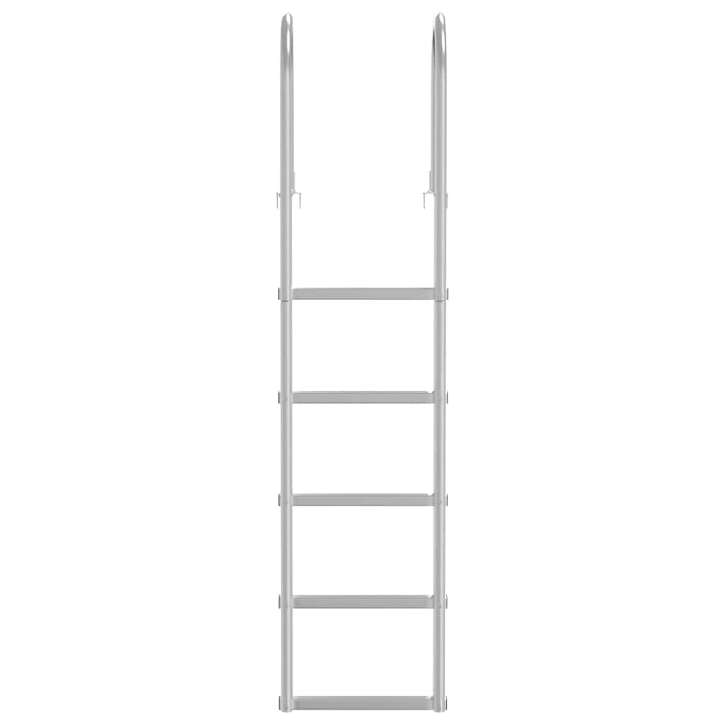 vidaXL 5-Stufen Dockleiter Silber 45 ×11,5 ×190 cm Aluminium