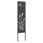 vidaXL Garten Sichtschutz-Leinwand Schwarz 32 x 140 cm