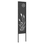 vidaXL Garten Sichtschutz-Leinwand Schwarz 32 x 140 cm