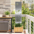 vidaXL Garten Sichtschutz-Leinwand Silber 32 x 140 cm Edelstahl
