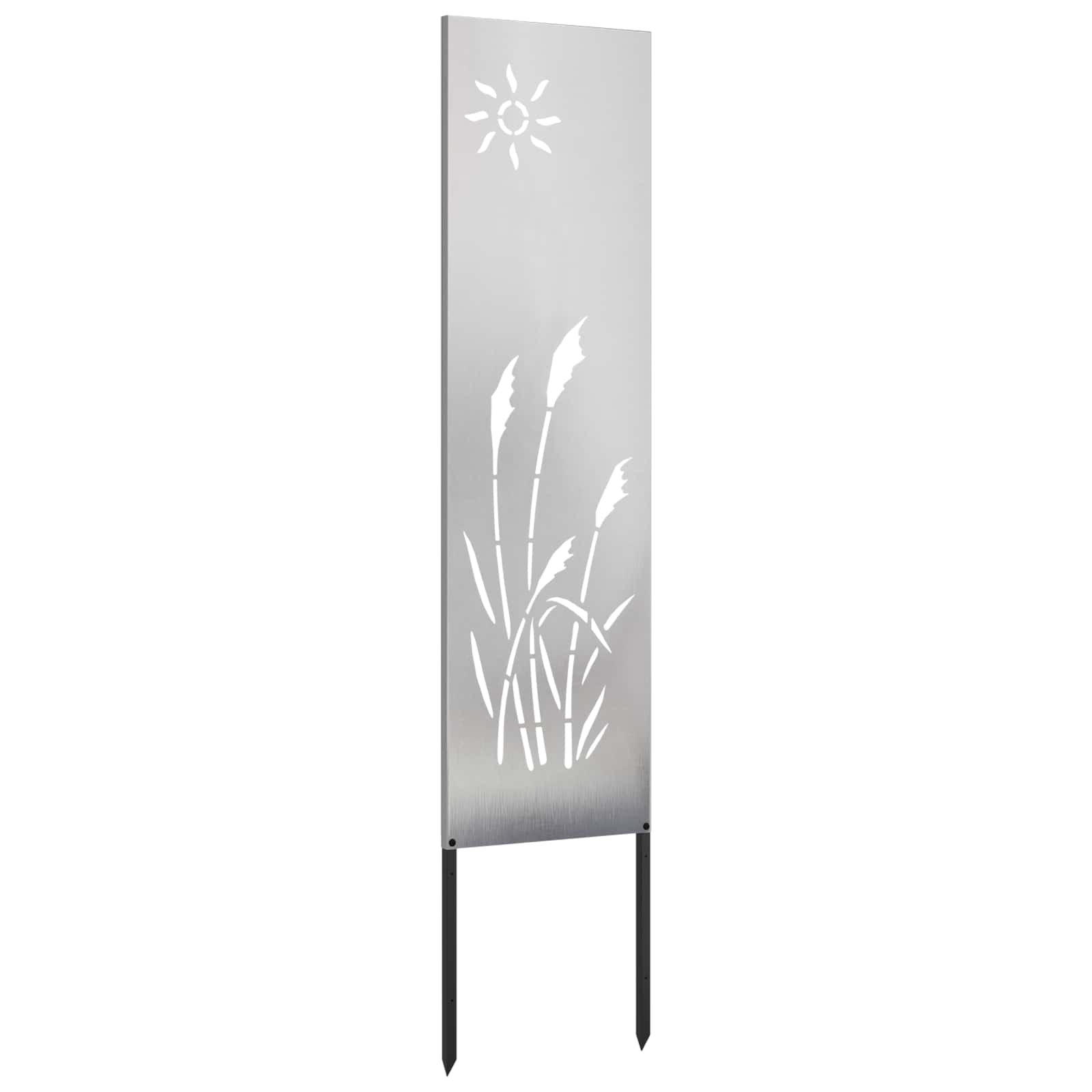 vidaXL Garten Sichtschutz-Leinwand Silber 32 x 140 cm Edelstahl