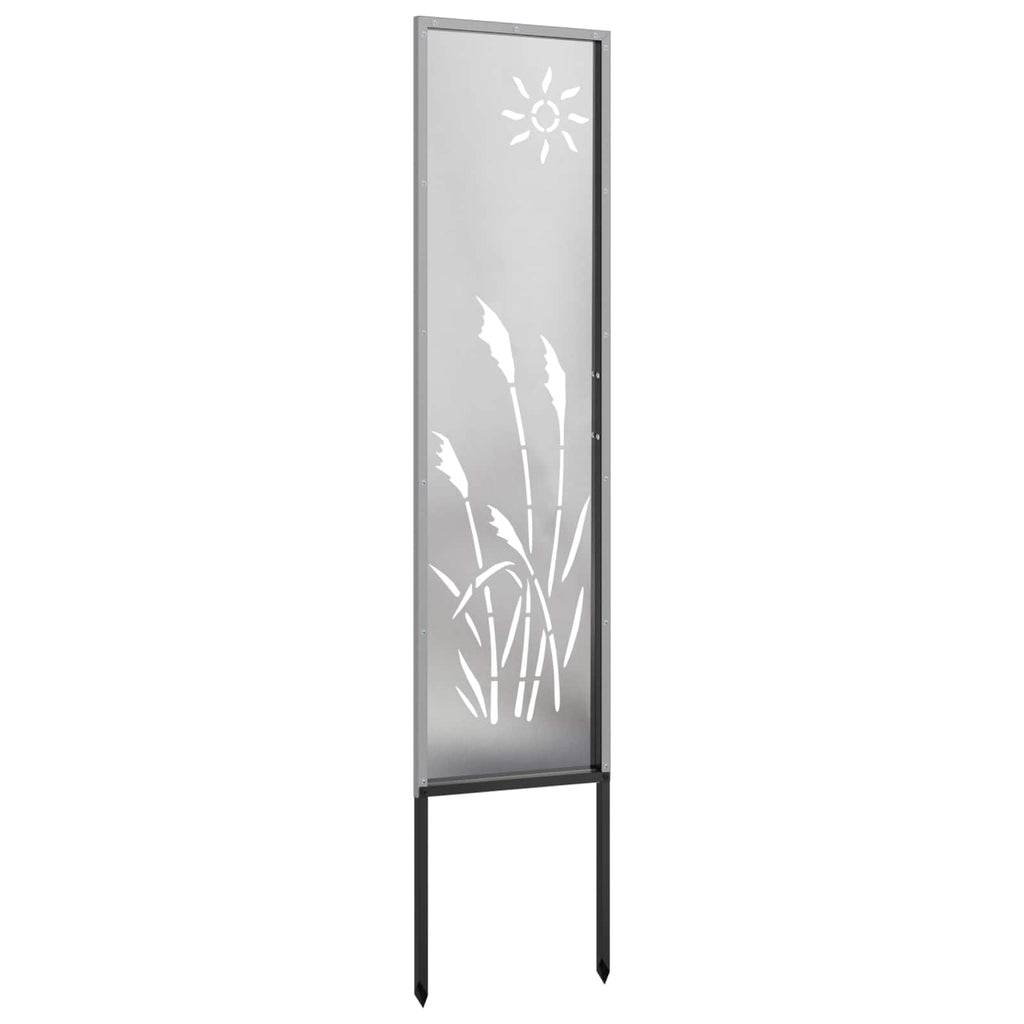 vidaXL Garten Sichtschutz-Leinwand Silber 32 x 140 cm Edelstahl