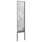 vidaXL Garten Sichtschutz-Leinwand Silber 32 x 140 cm Edelstahl