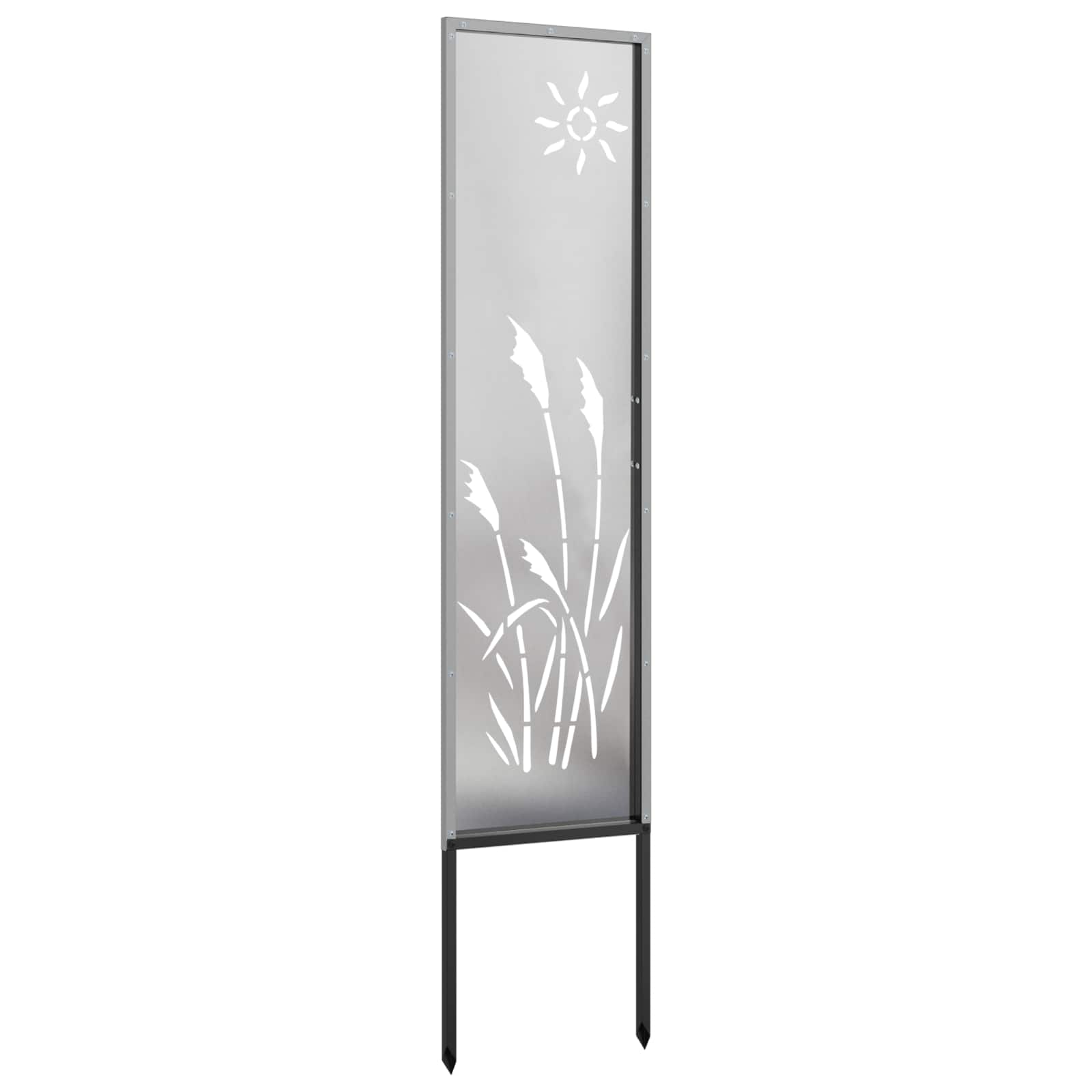 vidaXL Garten Sichtschutz-Leinwand Silber 32 x 140 cm Edelstahl