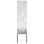 vidaXL Garten Sichtschutz-Leinwand Silber 32 x 140 cm Edelstahl
