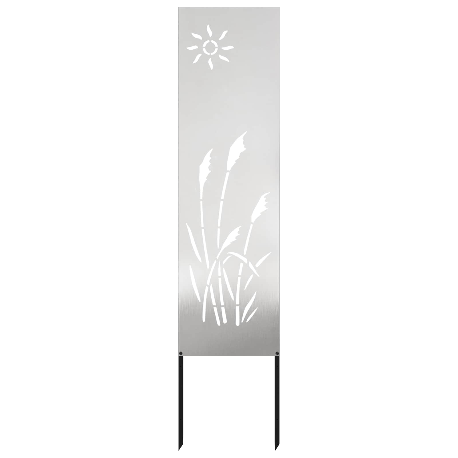 vidaXL Garten Sichtschutz-Leinwand Silber 32 x 140 cm Edelstahl