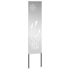 vidaXL Garten Sichtschutz-Leinwand Silber 32 x 140 cm Verzinkter Stahl