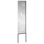 vidaXL Garten Sichtschutz-Leinwand Silber 32 x 140 cm Verzinkter Stahl