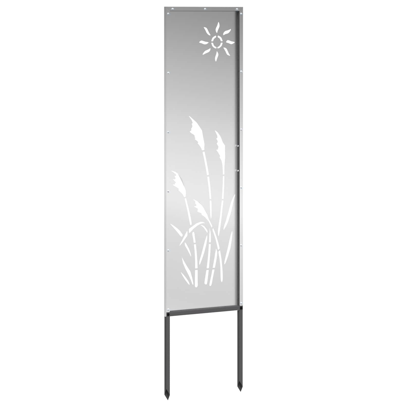 vidaXL Garten Sichtschutz-Leinwand Silber 32 x 140 cm Verzinkter Stahl