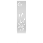 vidaXL Garten Sichtschutz-Leinwand Silber 32 x 140 cm Verzinkter Stahl