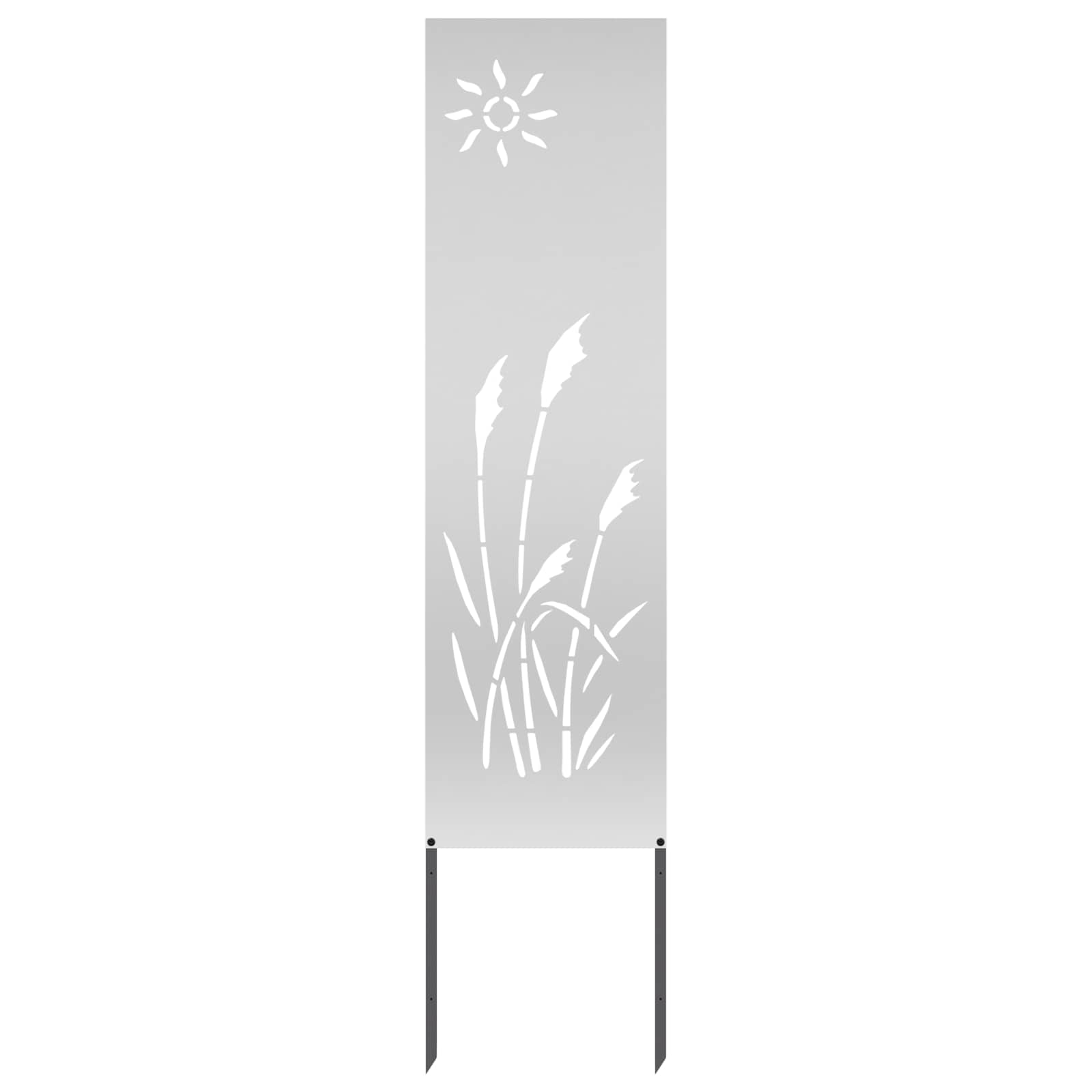 vidaXL Garten Sichtschutz-Leinwand Silber 32 x 140 cm Verzinkter Stahl