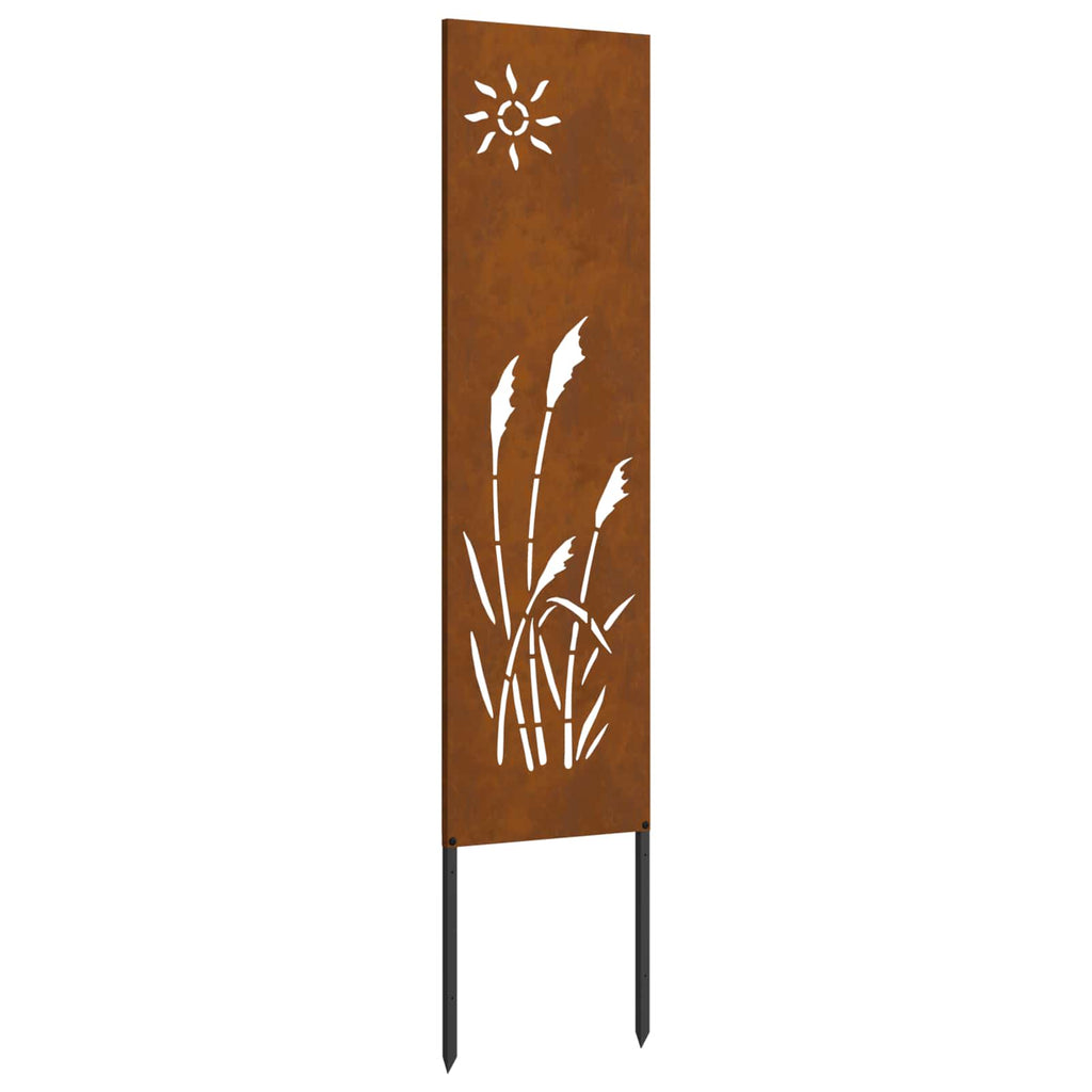 vidaXL Garten Sichtschutz-Leinwand Rostig 32 x 140 cm Wetterfeststahl