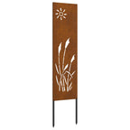 vidaXL Garten Sichtschutz-Leinwand Rostig 32 x 140 cm Wetterfeststahl