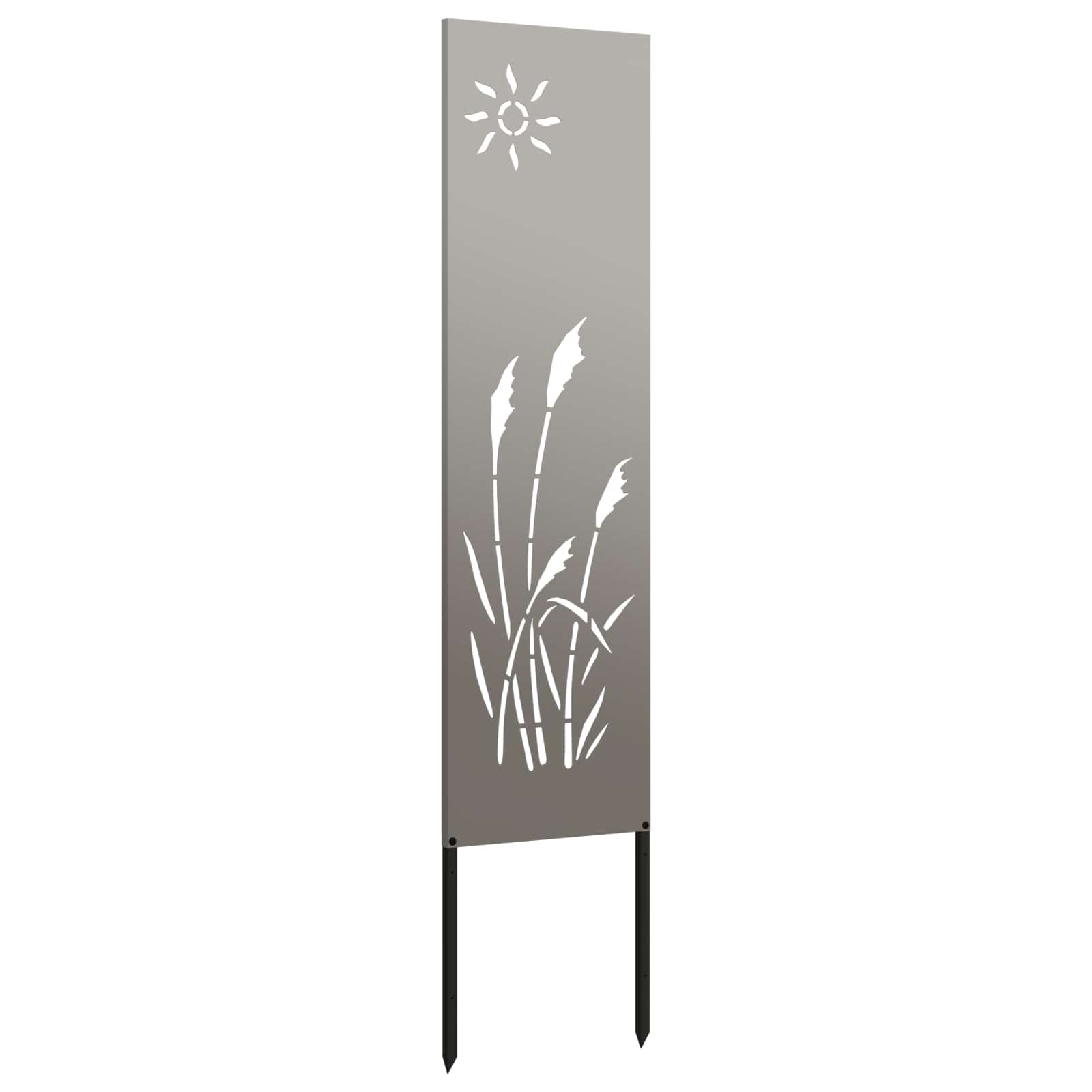 vidaXL Garten Sichtschutz-Leinwand Rostig 32 x 140 cm Wetterfeststahl