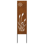 vidaXL Garten Sichtschutz-Leinwand Rostig 32 x 140 cm Wetterfeststahl