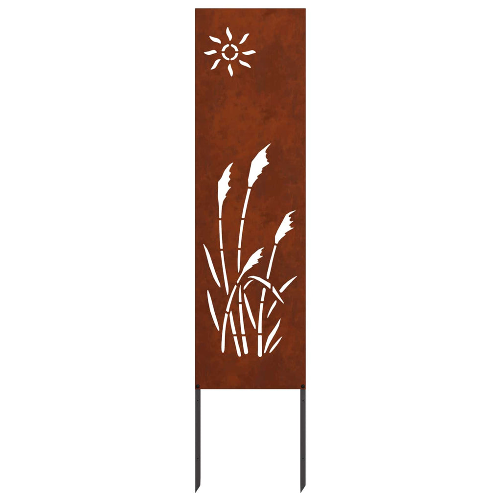 vidaXL Garten Sichtschutz-Leinwand Rostig 32 x 140 cm Wetterfeststahl