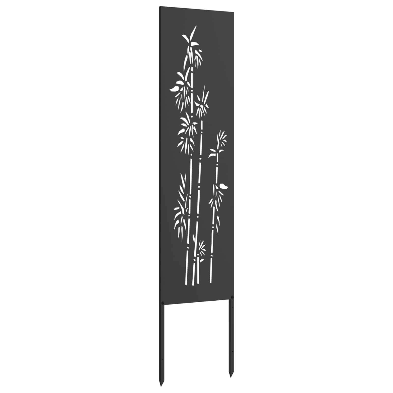 vidaXL Garten Sichtschutz-Leinwand Floral Schwarz 32 x 140 cm