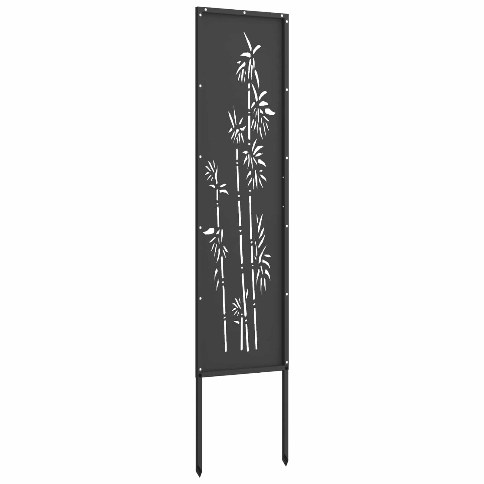 vidaXL Garten Sichtschutz-Leinwand Floral Schwarz 32 x 140 cm