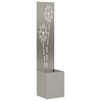 vidaXL Garten Sichtschutz-Leinwand Floral Rostig 32 x 32 x 150 cm