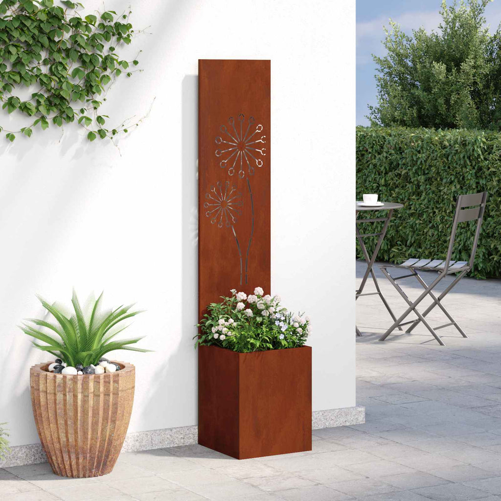 vidaXL Garten Sichtschutz-Leinwand Rostig 32 x 32 x 150 cm