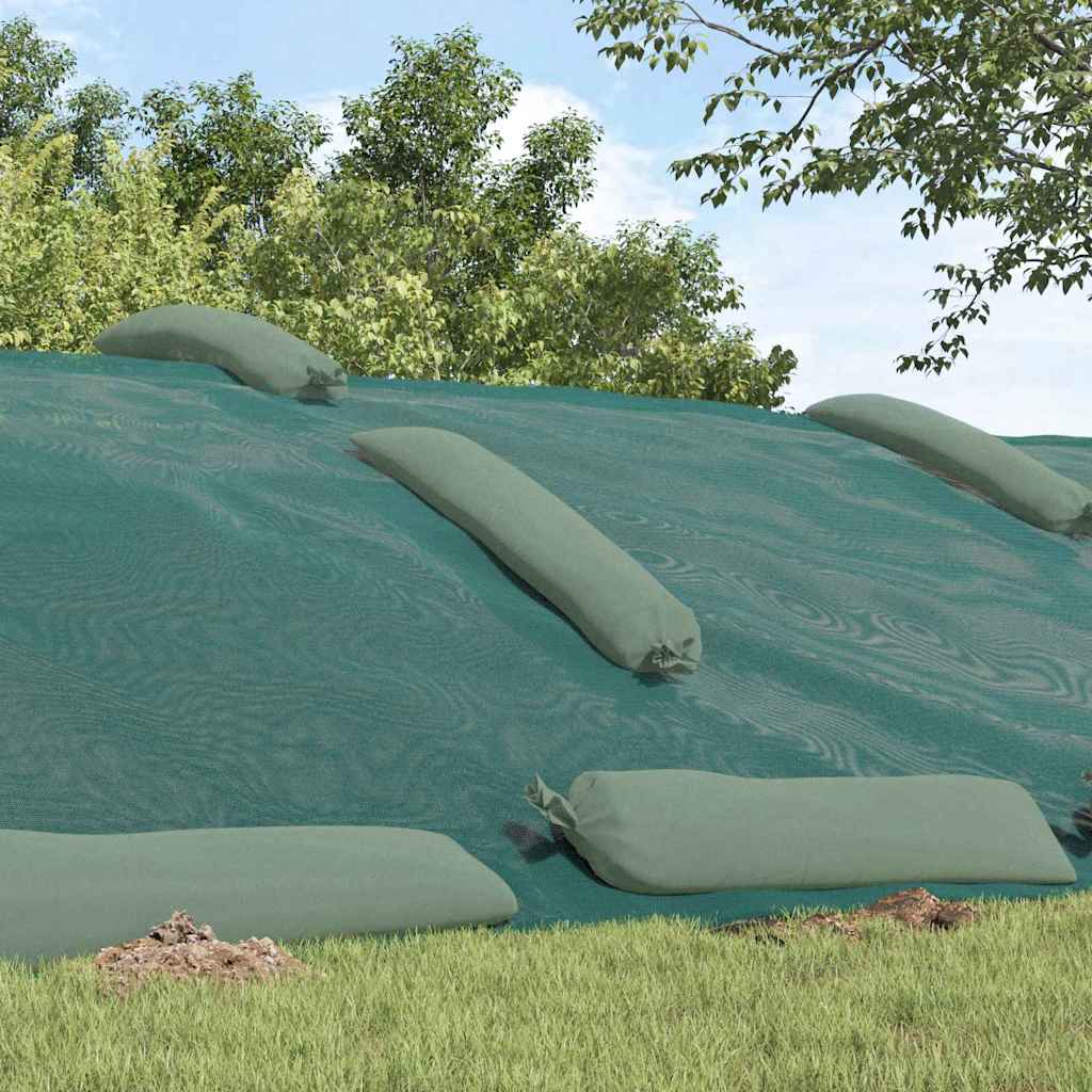 vidaXL Siloabdeckung Grün 6 x 5 m HDPE