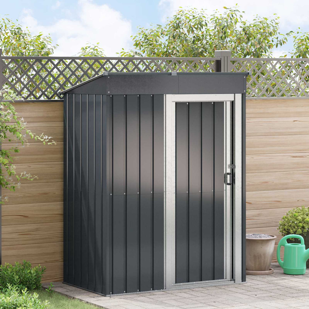 vidaXL Gartenhütten Anthrazit 137 x 81 x 180 cm Metall