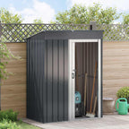vidaXL Gartenhütten Anthrazit 137 x 81 x 180 cm Metall