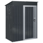 vidaXL Gartenhütten Anthrazit 137 x 81 x 180 cm Metall