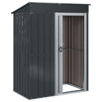 vidaXL Gartenhütten Anthrazit 137 x 81 x 180 cm Metall