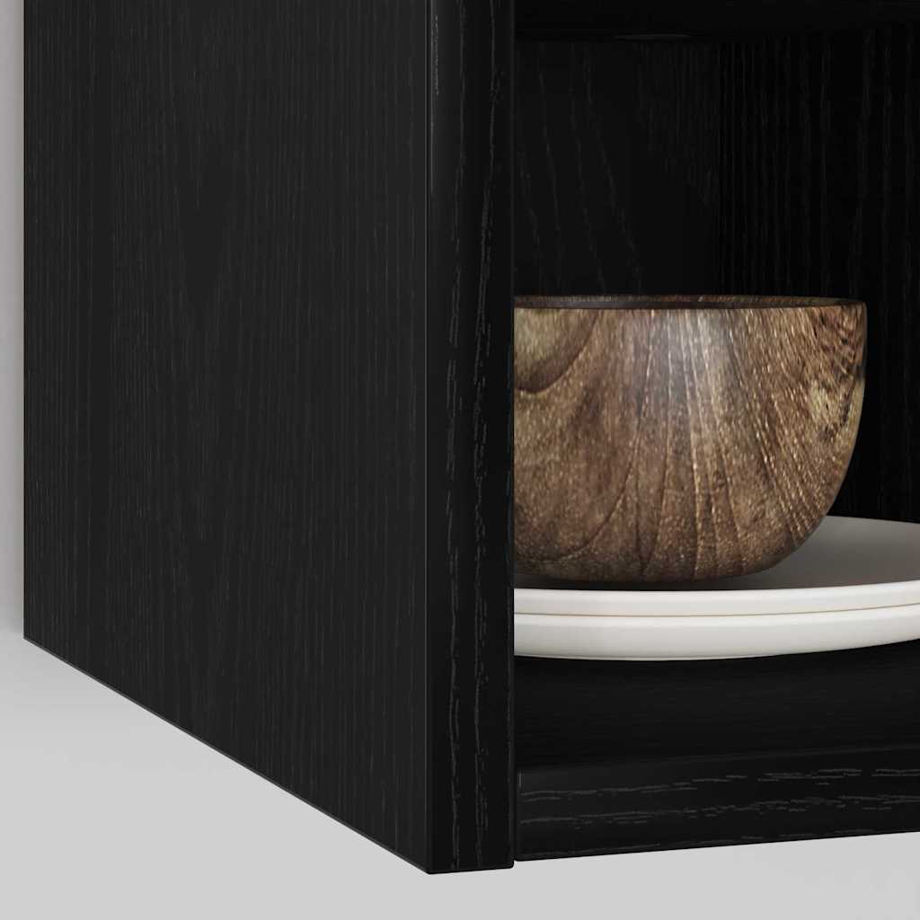 vidaXL Hängeschrank mit Regal Schwarz Eichen-Optik 20 x 29,5 x 60 cm