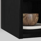 vidaXL Hängeschrank mit Regal Schwarz Eichen-Optik 20 x 29,5 x 60 cm