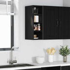 vidaXL Hängeschrank mit Regal Schwarz Eichen-Optik 20 x 29,5 x 60 cm