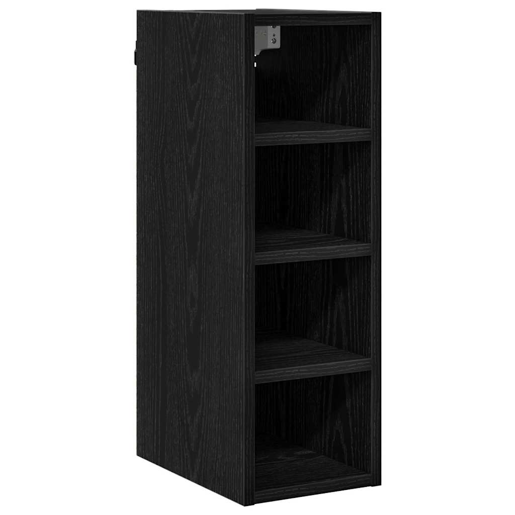 vidaXL Hängeschrank mit Regal Schwarz Eichen-Optik 20 x 29,5 x 60 cm