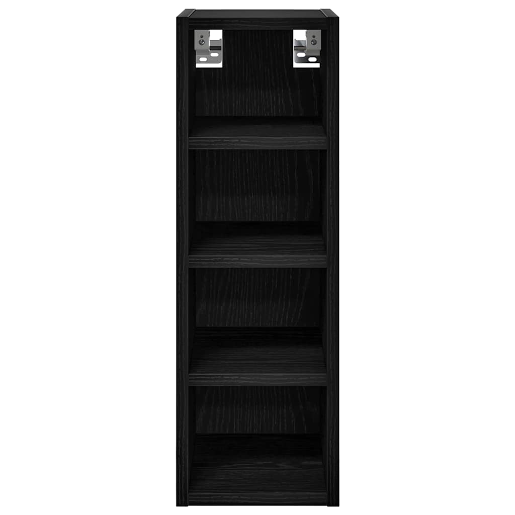 vidaXL Hängeschrank mit Regal Schwarz Eichen-Optik 20 x 29,5 x 60 cm