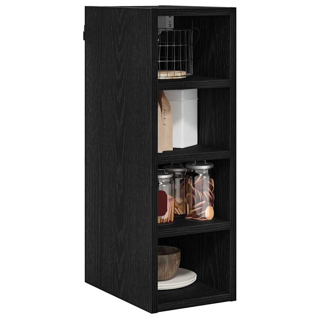 vidaXL Hängeschrank mit Regal Schwarz Eichen-Optik 20 x 29,5 x 60 cm