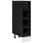 vidaXL Küchenunterschrank Schwarz Eichen-Optik 20 x 44,5 x 81,5 cm