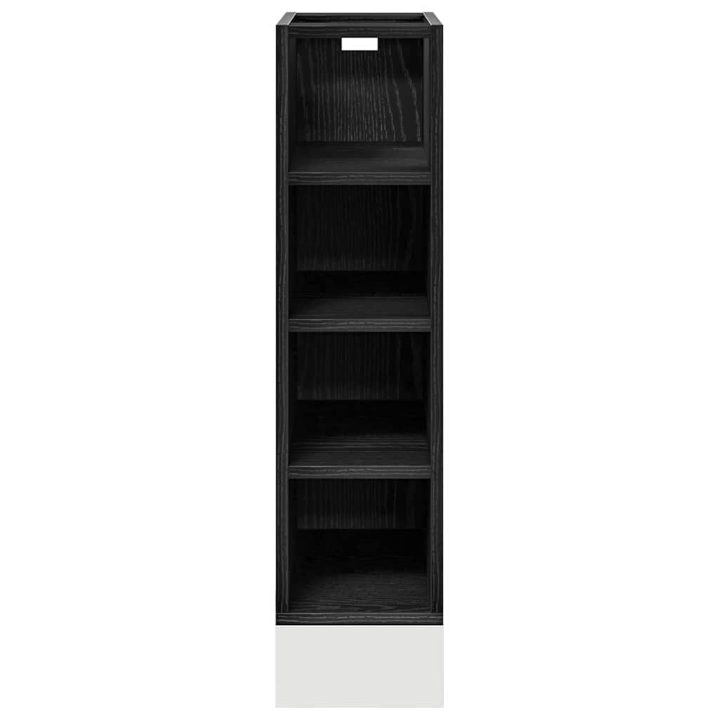 vidaXL Küchenunterschrank Schwarz Eichen-Optik 20 x 44,5 x 81,5 cm