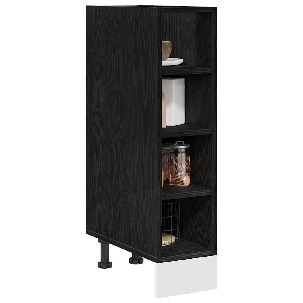 vidaXL Küchenunterschrank Schwarz Eichen-Optik 20 x 44,5 x 81,5 cm