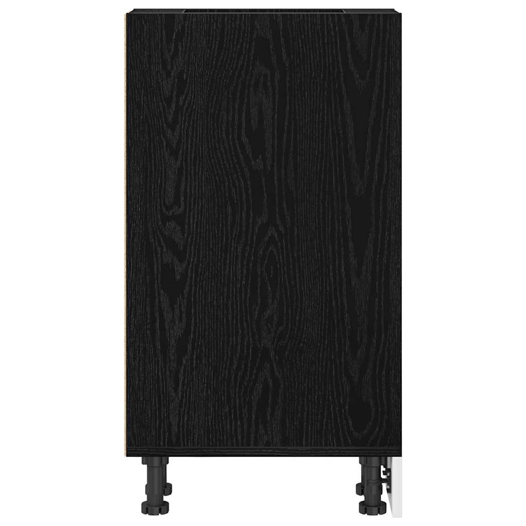 vidaXL Küchenunterschrank Schwarz Eichen-Optik 20 x 44,5 x 81,5 cm