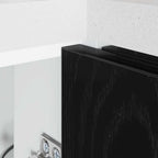 vidaXL Küchen-Eck-Basisschrank Schwarz Eichen-Optik 86 x 46 x 81,5 cm