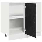 vidaXL Küchen-Eck-Basisschrank Schwarz Eichen-Optik 86 x 46 x 81,5 cm