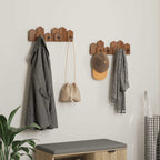 vidaXL Kleiderbügel Braun 48 x 8 x 15 cm Massives Mahagoni Holz