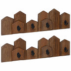 vidaXL Kleiderbügel Braun 48 x 8 x 15 cm Massives Mahagoni Holz