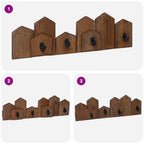 vidaXL Kleiderbügel Braun 48 x 8 x 15 cm Massives Mahagoni Holz