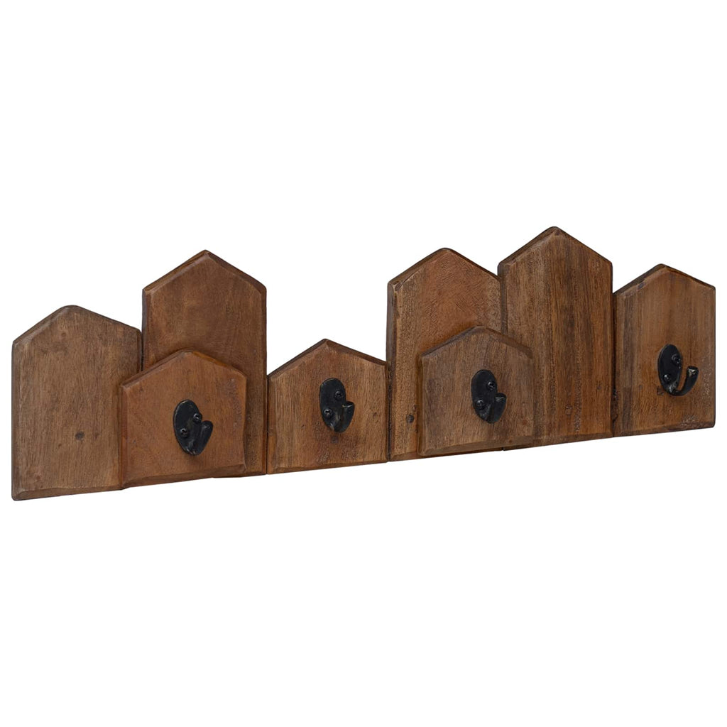 vidaXL Kleiderbügel Braun 48 x 8 x 15 cm Massives Mahagoni Holz